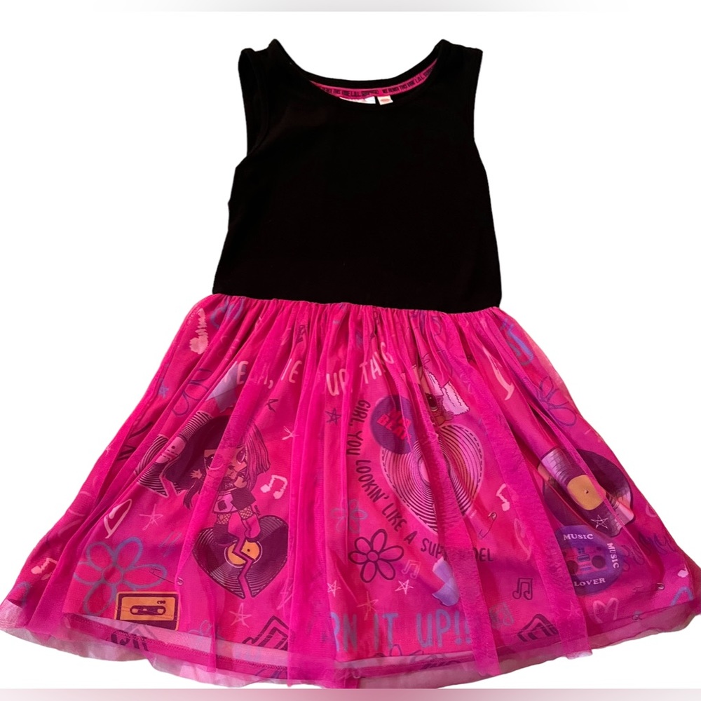 Lol Surprise Remix black and Pink dress girls size M /7/8)